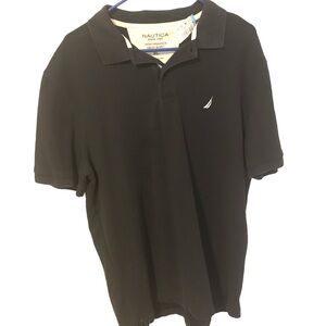 Nautica XL black pullover deck shirt heavy weight